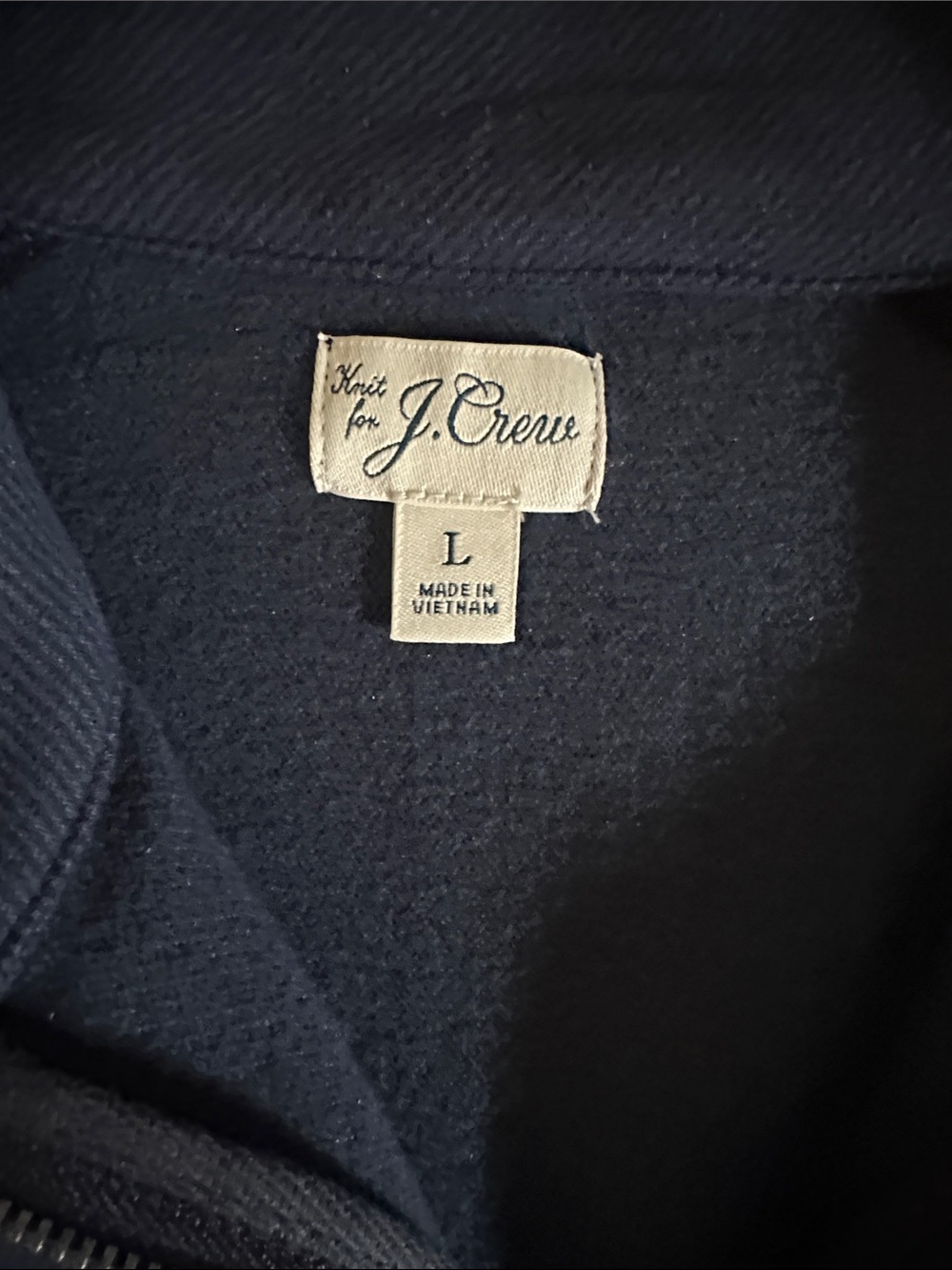 J. Crew Men's Navy Half-Zip Sweater large BNWT - Picture 2 of 3